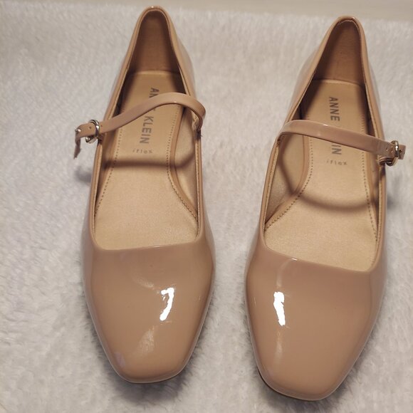 Anne Klein Nude Mary Jane Pumps | Square Toe Block Heel Shoes | Women’s Size 9.5 - Picture 3 of 9